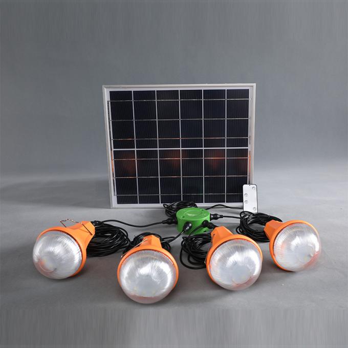 Lâmpada recarregável solar do sistema de energia 475lum das energias solares com o cubo de 6 furos