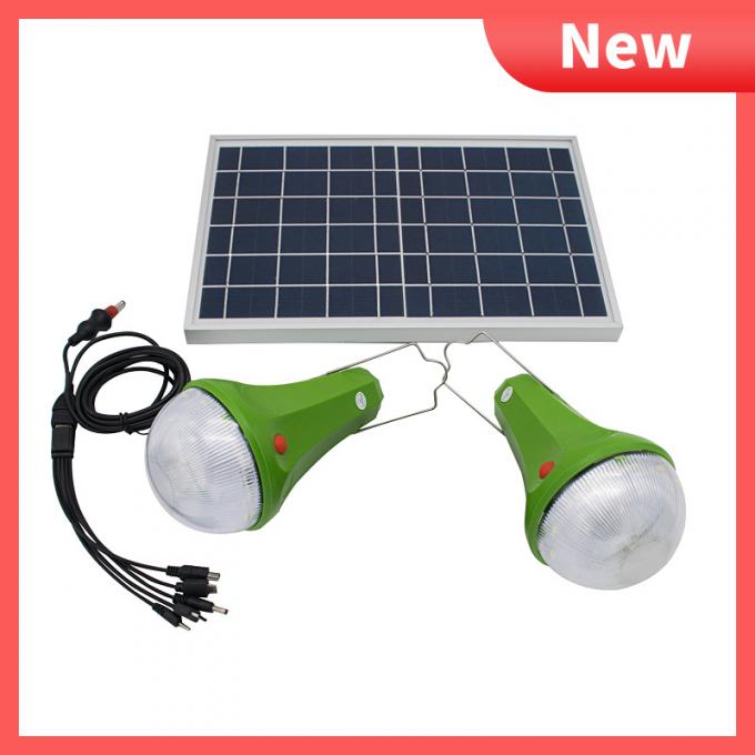 Lâmpadas leves solares do bulbo do diodo emissor de luz de Kit Panel 6W 6V