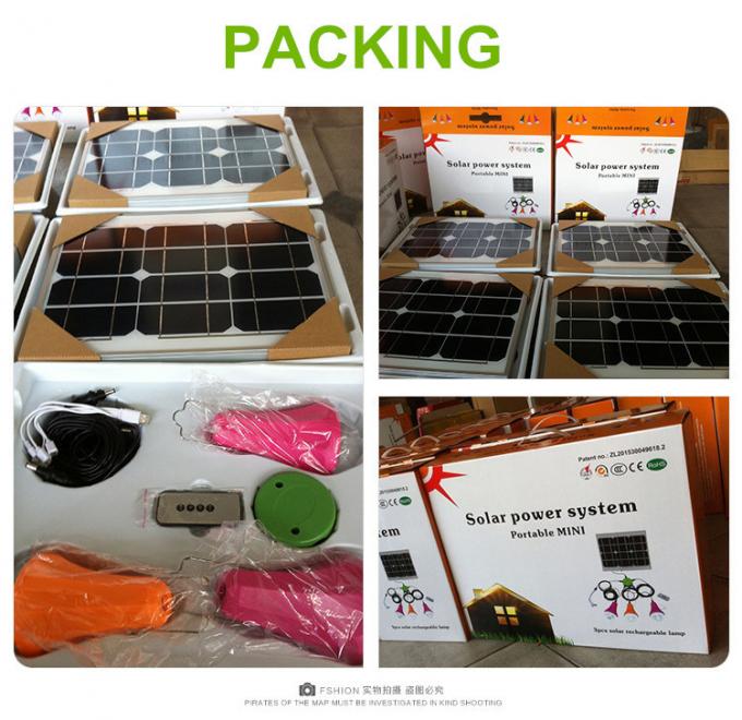 Mini Solar Power System pequeno portátil com o jogo claro solar do sistema