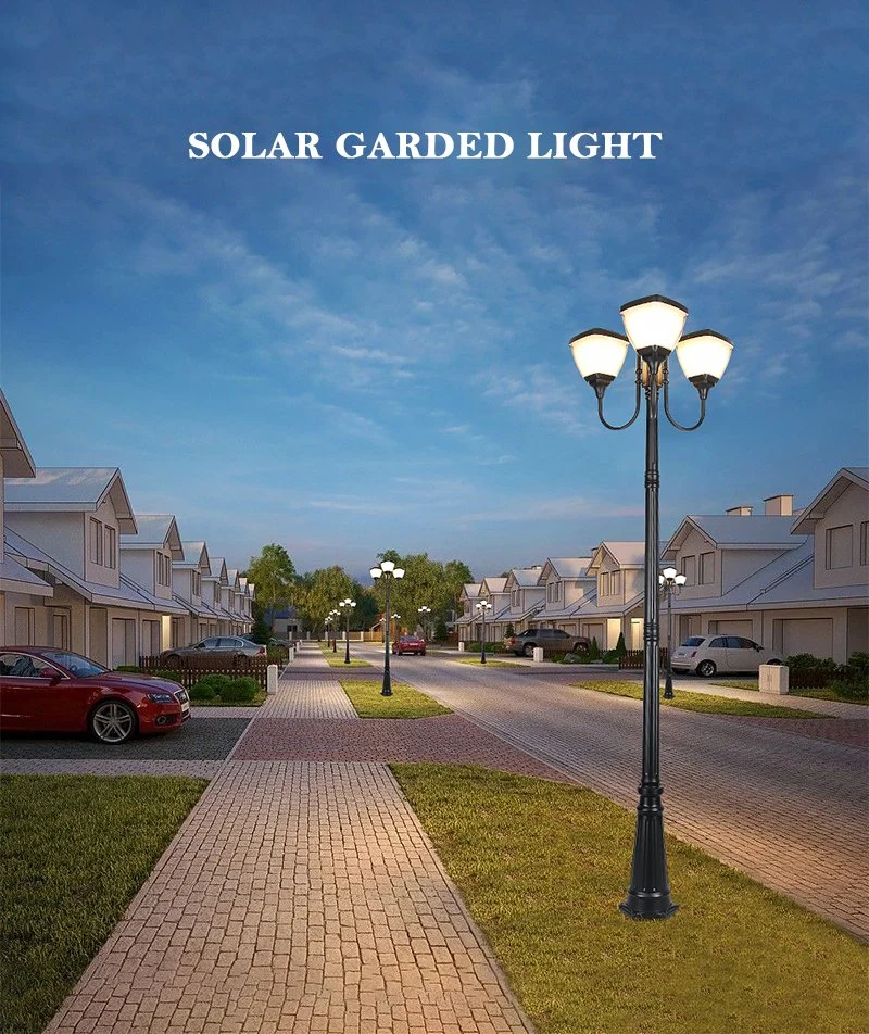As luzes de rua solares da venda quente usam-se para a vila do jardim da casa com central elétrica de energias solares de controle remoto da iluminação toda a noite