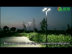 Novo trevo impermeável ao ar livre listado lâmpada de rua solar led sensor energia solar lâmpada jardim