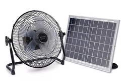 o painel recarregável solar sem fio portátil do fã de tabela 12Inch pôs a entrada dupla para o agregado familiar